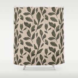 Leaf Pattern Shower Curtain