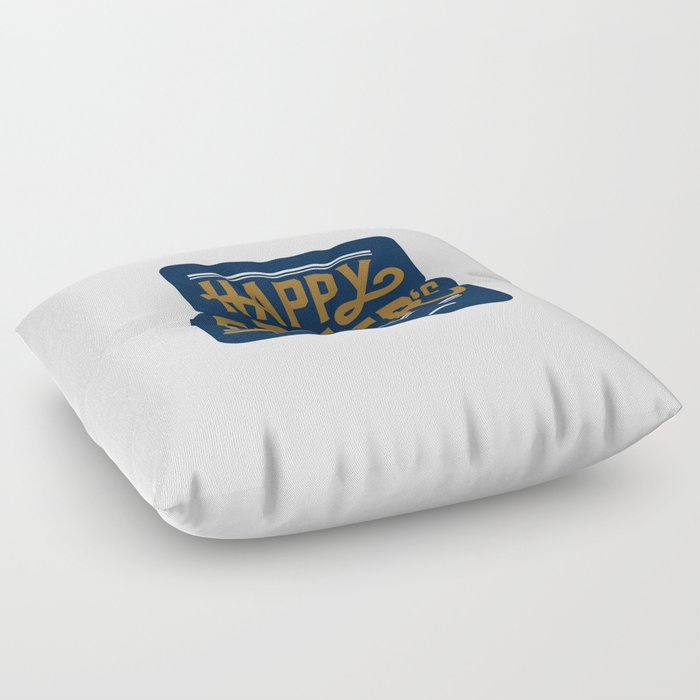 Happy Father's Day Blue Floor Pillow