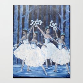 Dance of the snowflakes Canvas Print