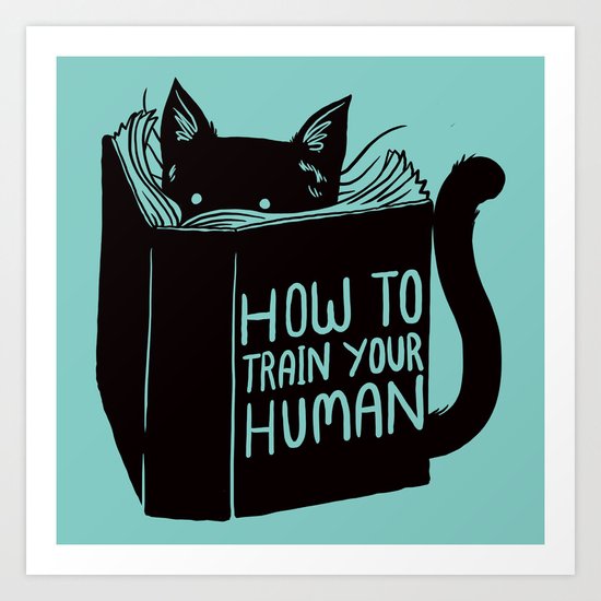 Cat Reader Advice Art Print