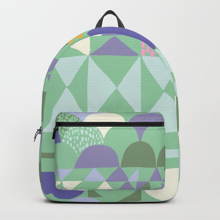 California geometric pattern 7 soft blue mint Backpack