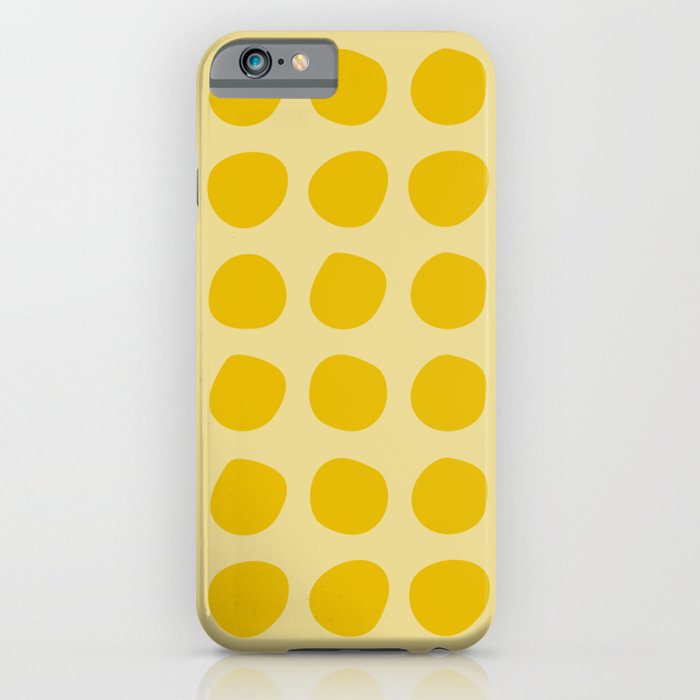 Irregular Polka Dots yellow iPhone Case