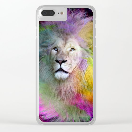 Rainbow Lion Clear iPhone Case