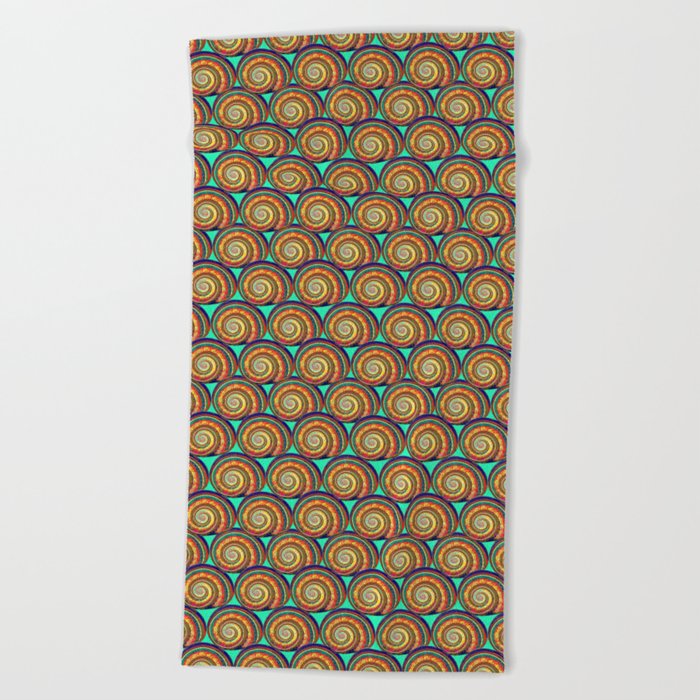 Tropical stamps polypicta1s Beach Towel