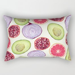Halved - Fruits and Veggies Rectangular Pillow