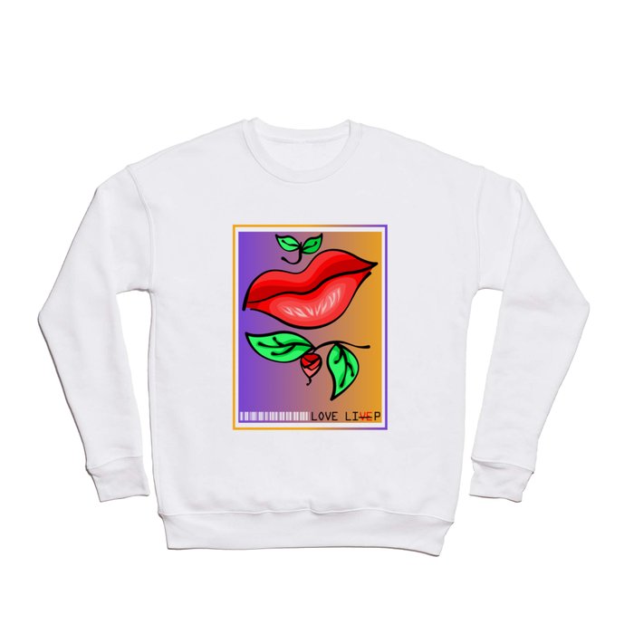 Love Lips Illustration Crewneck Sweatshirt
