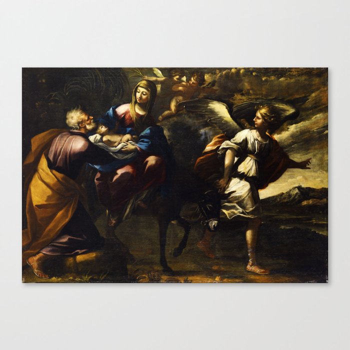 The Flight into Egypt by Giovanni Andrea Donducci (1655) Canvas Print