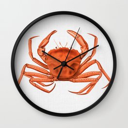 Crab - Watercolor Wall Clock