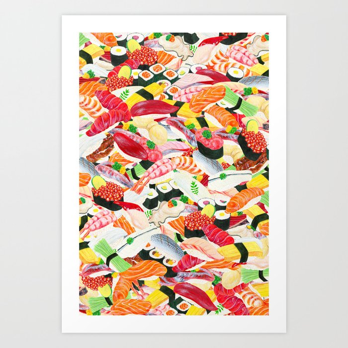 Sushi - Fukiyose Art Print