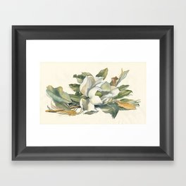 Paper Magnolia Framed Art Print