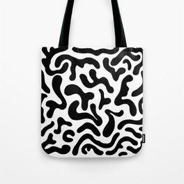 Modern Black and White Abstract Pattern Tote Bag