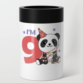 Ninth Birthday Panda For Children 9 Year Can Cooler