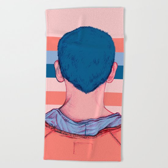 Waiting for the Train Beach Towel