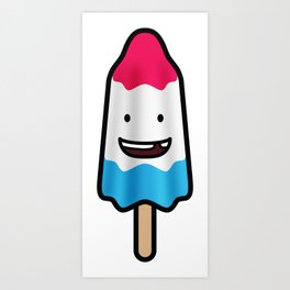 Happy Rocket Popsicle Art Print