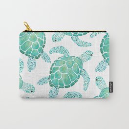 Sea Turtle Pattern - Blue Carry-All Pouch