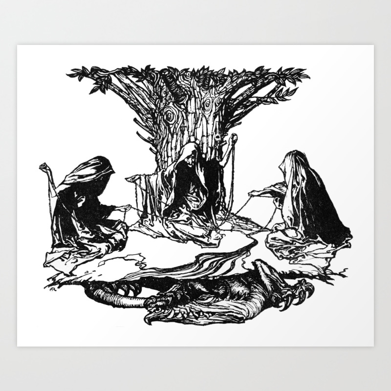 Arthur Rackham - Siegfried And The Twilight Of The Gods (1911) - Title  Decoration Art Print By Public Domain Gallery | Society6