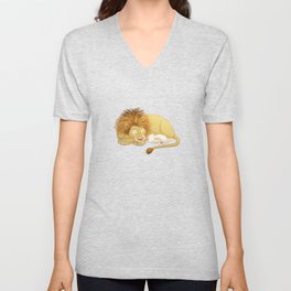 Lion and Lamb V Neck T Shirt