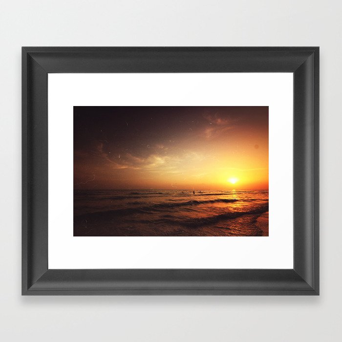 Shoreside Sunset  Framed Art Print
