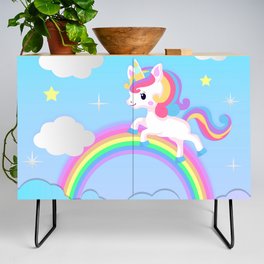 Unicorn, Clouds, Rainbow Credenza