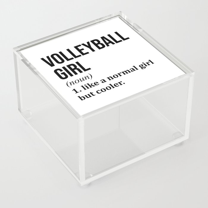 Volleyball Girl Funny Quote Acrylic Box