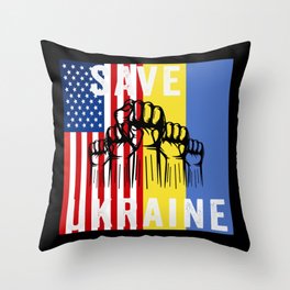 Save Ukraine Stop War Throw Pillow