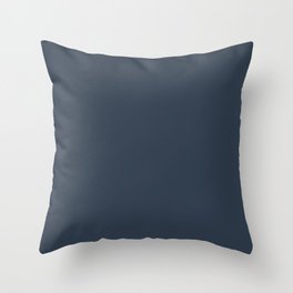 Naval, Sherwin Williams Solid Color Dark Cyan Blue Throw Pillow