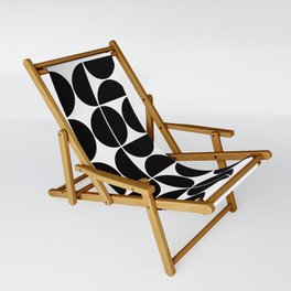 Mid Century Modern Geometric 04 Black Sling Chair
