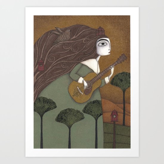 The Guitar Player Art Print