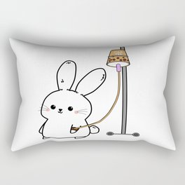Bubble Tea Bunny Rectangular Pillow