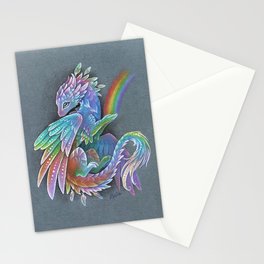 Rainbow dragon Stationery Cards