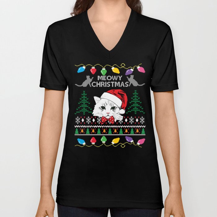 Ugly christmas sweater hot sale v neck