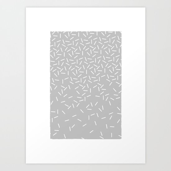 Sprinkles - in Gray Art Print
