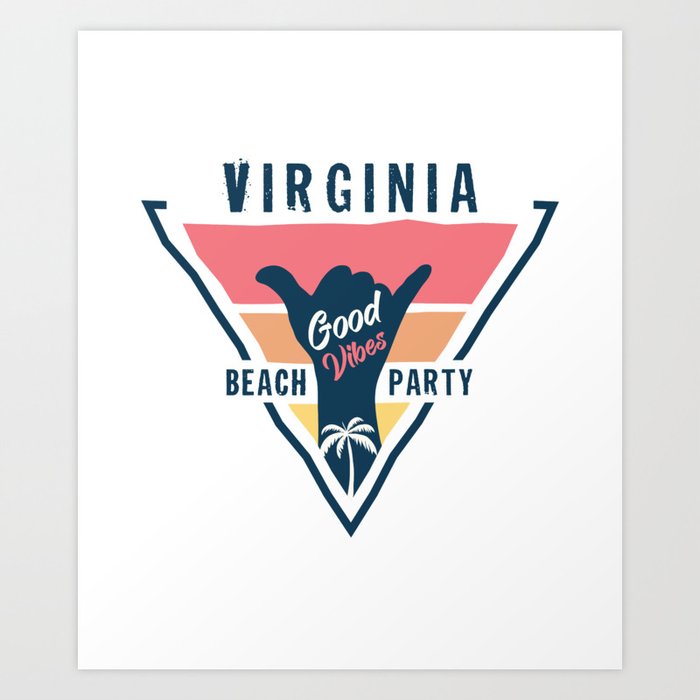 Virginia beach party Art Print