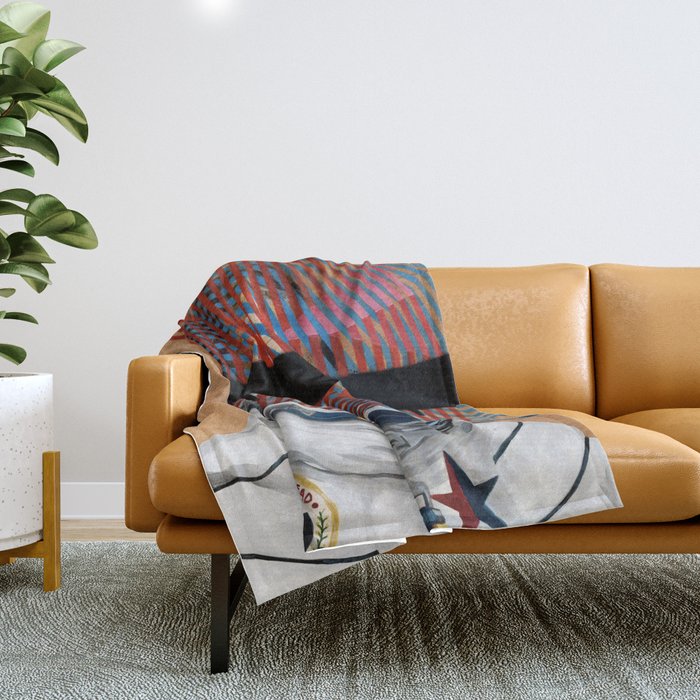 Spaceman No:2 Throw Blanket
