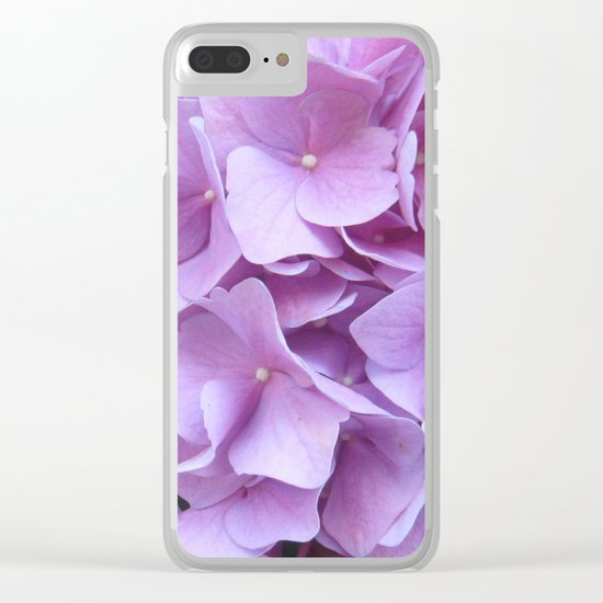 Hydrangea Clear iPhone Case