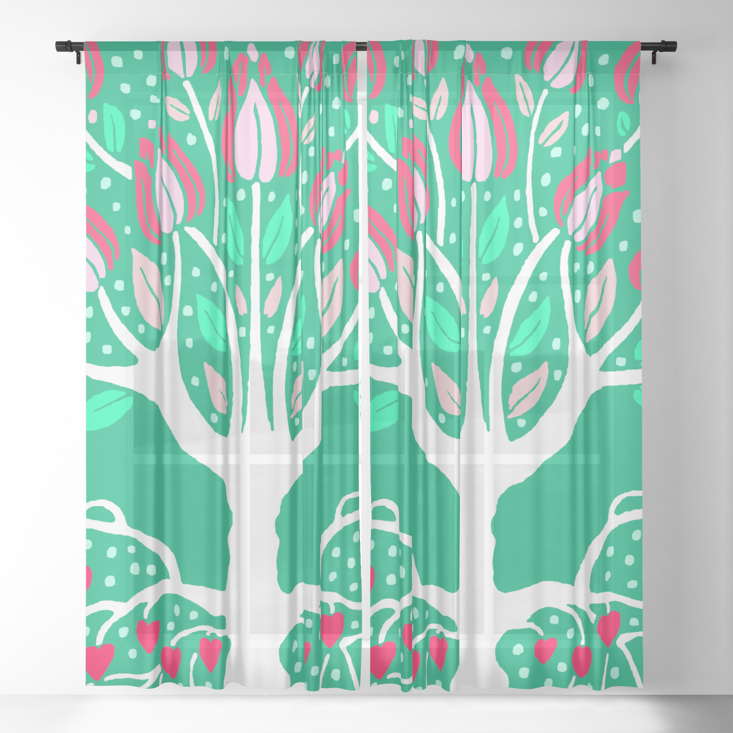 Love Grows Forever Emerald Green Sheer Curtain By Silverpegasus Forever Emerald Green Sheer Curtain