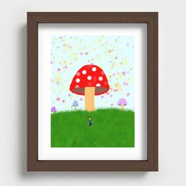 Mushroom world Recessed Framed Print