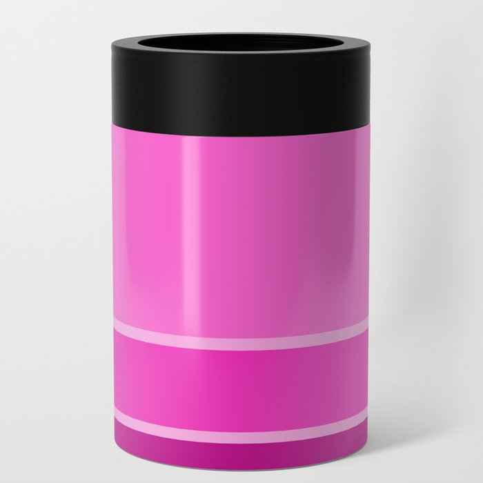 Pink Sunset - Minimalistic Sunset Colorful Retro Geometric Design Art Pattern Can Cooler