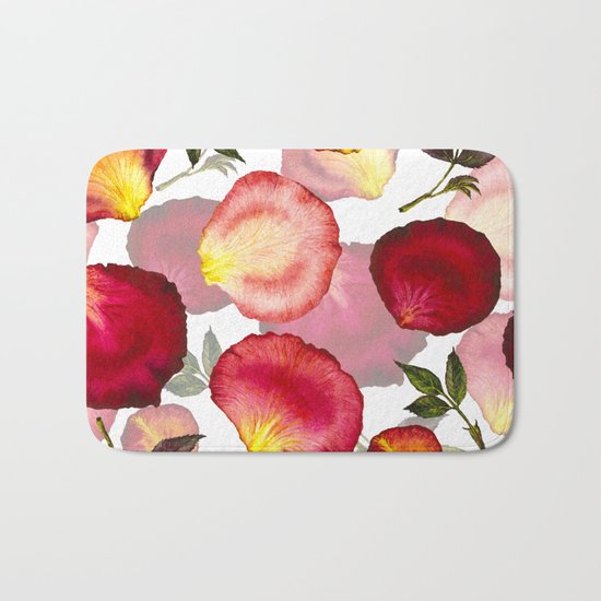 Rose Petal Pattern 02 Bath Mat