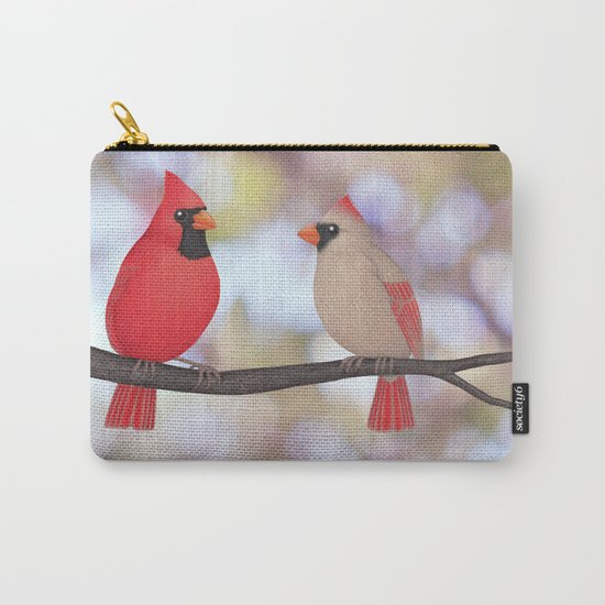 psychedelic cardinals bokeh Carry-All Pouch