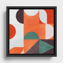 mid century fall winter bold colors IV Framed Canvas