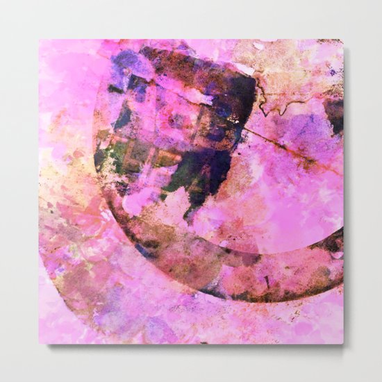 abstract floral in pink Metal Print