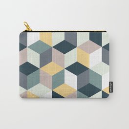 Cubic Pattern Carry-All Pouch