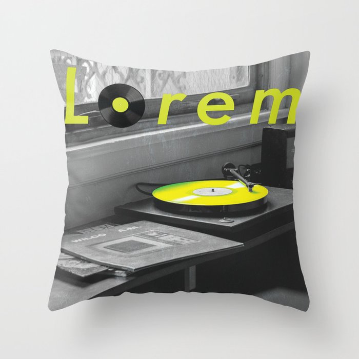 Lorem Listening Throw Pillow