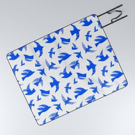 Blue Birds Pattern  Picnic Blanket