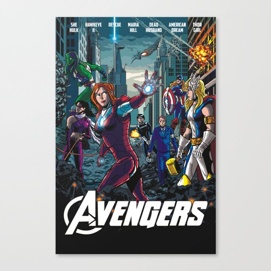 The Lady Avengers Canvas Print