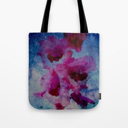 Innuendo Space Gladiola aesthetic blue galaxy flower  Tote Bag