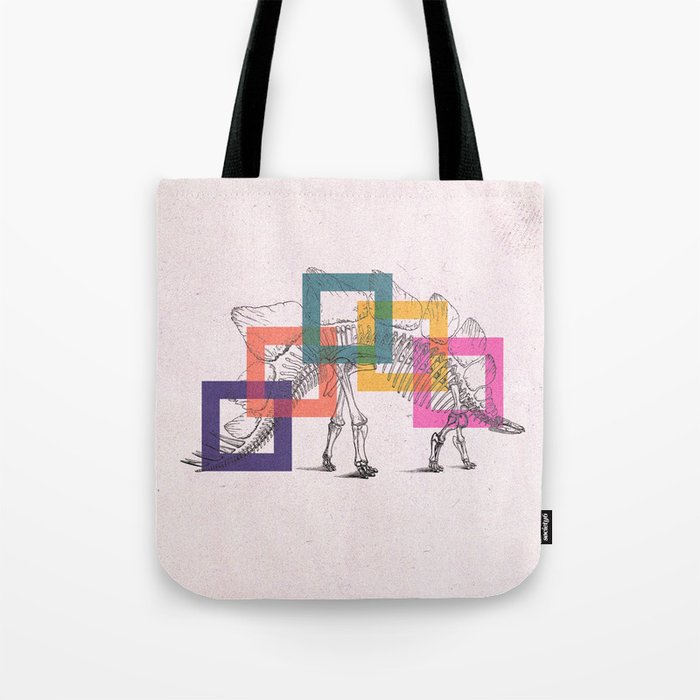 Stegosaurus Squares Tote Bag