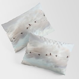 Migration of the Birds // Mountain and Sky Meets Nature Landscape Photography of Wildlife Pillow Sham | National Geographic, Captured Moments, Wildlife Wild Earth, Bird Nature Animal, Photo, Clouds Action Wall, Animals Scenic View, Hanging Home Decor, Migration Birds Of, Pictures Picture In 