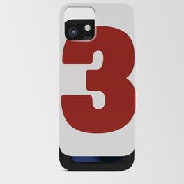 3 (Maroon & White Number) iPhone Card Case